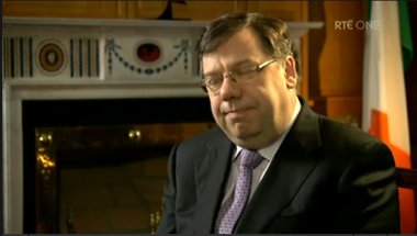 Brian Cowen can't say how disappointed in you he is.